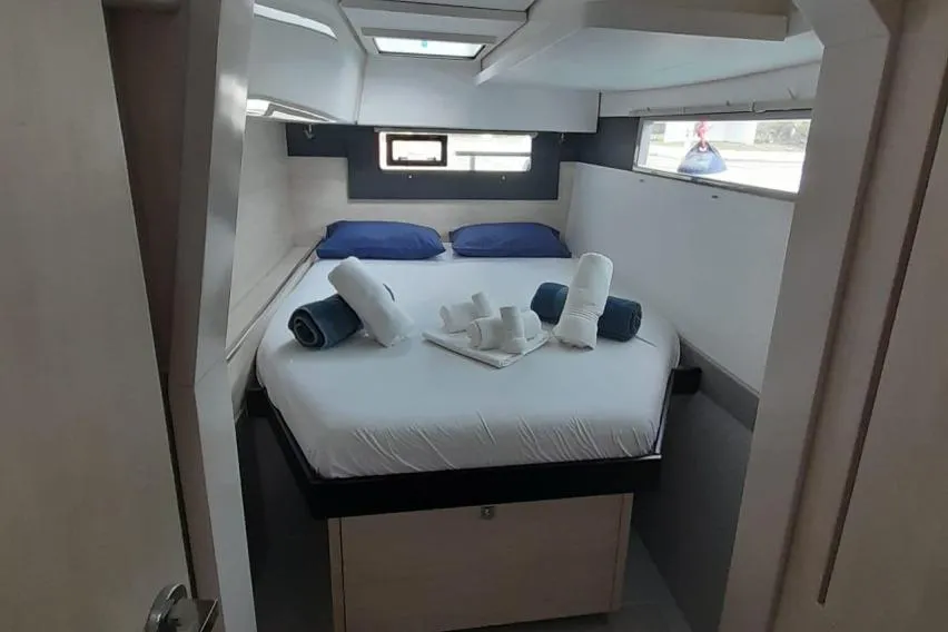 Cabin on China Cat Sunflower II, a Leopard 40 catamaran at Road Town, British Virgin Islands