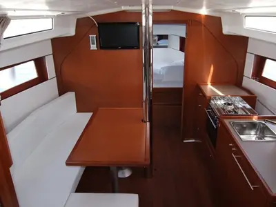 Salon of Aura, a Beneteau Oceanis 38.1 sailboat at Sukošan, Croatia