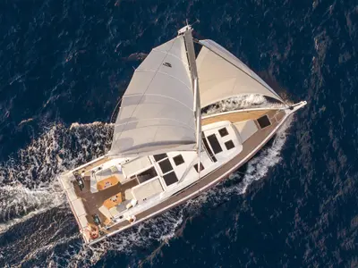 AIR, a Beneteau Oceanis 52 sailboat at Kontokali, Greece