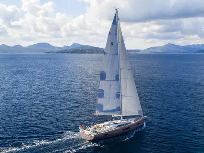 AIR, a Beneteau Oceanis 52 sailboat at Kontokali, Greece