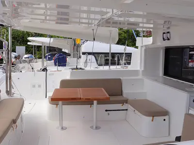 Piece of Mind, a Lagoon 46 catamaran at Road Town, British Virgin Islands