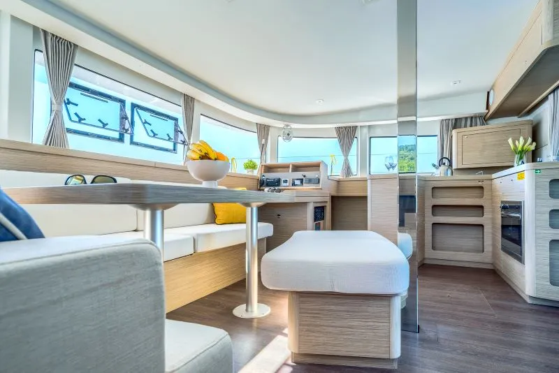 Galley of Olyntha, a Lagoon 42 catamaran at Kaštela, Croatia