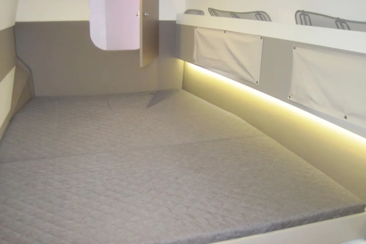 Cabin on Maria Elena, a Bali 4.3 catamaran at Capo d'Orlando, Italy