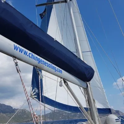 Cingene, a Jeanneau Sun Odyssey 40 sailboat at Marmaris, Turkey