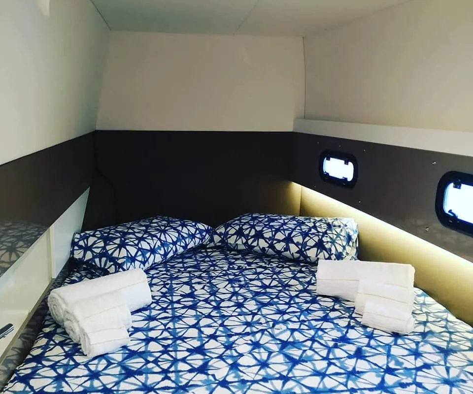 Cabin on Negroni, a Bali 4.1 catamaran at Capo d'Orlando, Italy