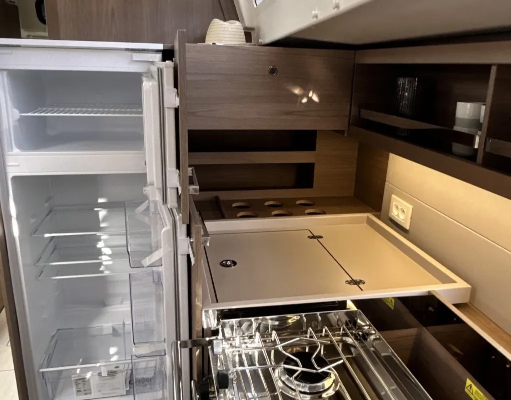 Galley of B-52, a Beneteau Oceanis 52 sailboat at Split, Croatia