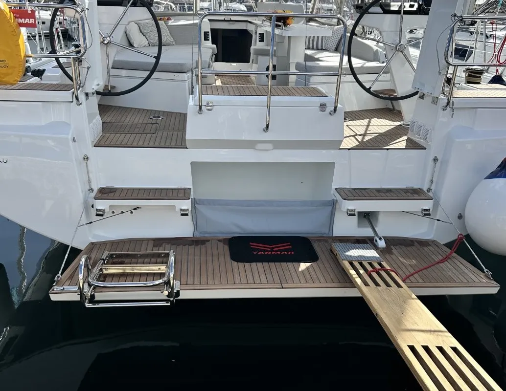Exterior view of B-52, a Beneteau Oceanis 52 sailboat at Split, Croatia