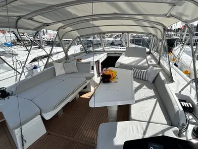 Deck of B-52, a Beneteau Oceanis 52 sailboat at Split, Croatia