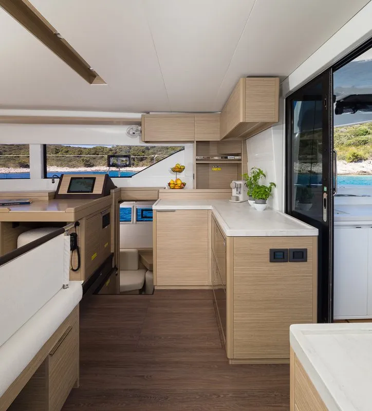 Galley of Catwalk, a Lagoon 51 OW catamaran at Grad Kaštela, Croatia