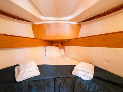 Cabin on Regina IV, a Jeanneau Sun Odyssey 32i sailboat at Lavreotiki Municipal Unit, Greece