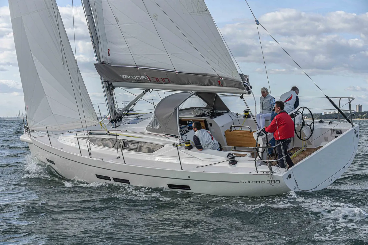Exterior view of Smiles, a AD Boats Salona 380 sailboat at Yerseke, Netherlands