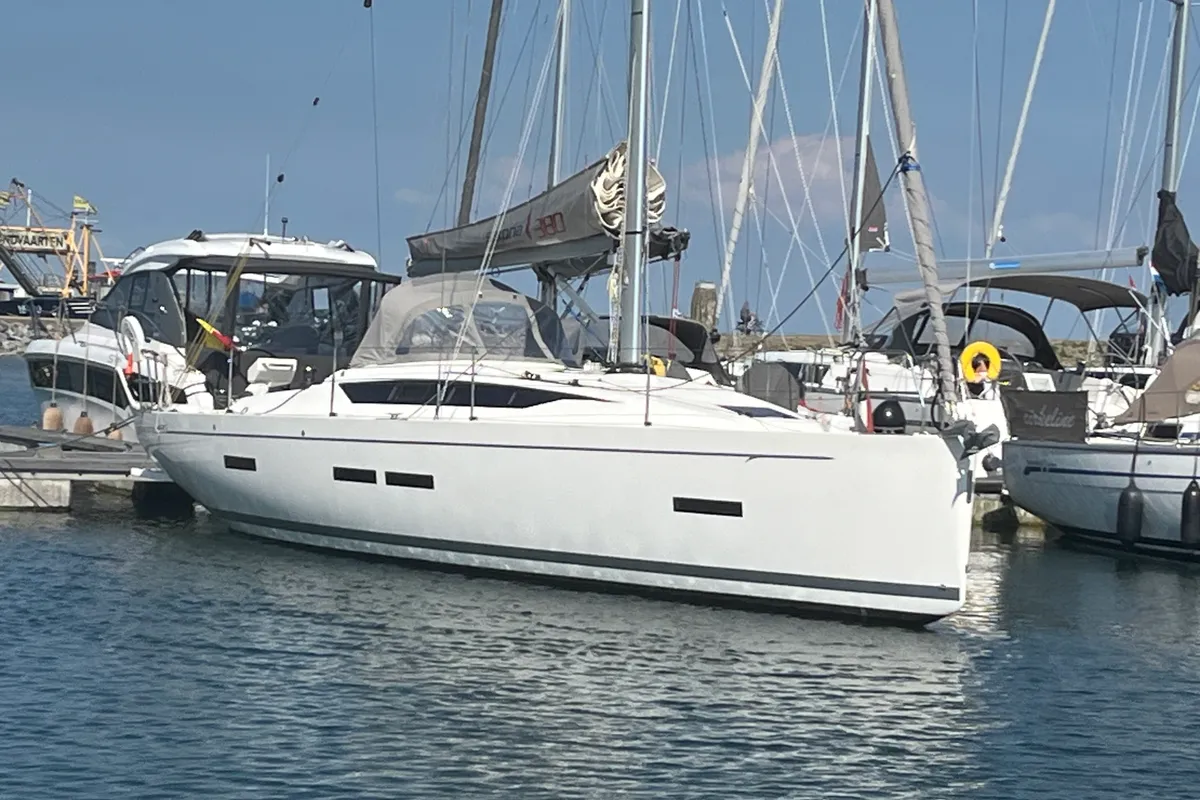 Exterior view of Smiles, a AD Boats Salona 380 sailboat at Yerseke, Netherlands