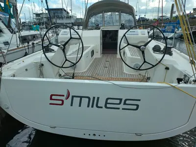 Cockpit of Smiles, a AD Boats Salona 380 sailboat at Yerseke, Netherlands