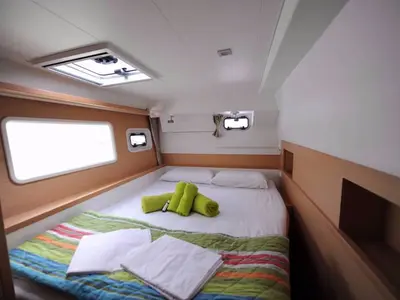 Cabin on Ipanema, a Lagoon 400 S2 catamaran at Athens, Greece