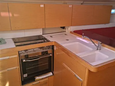 Galley of November, a Elan 350 Performance sailboat at Pula, Croatia