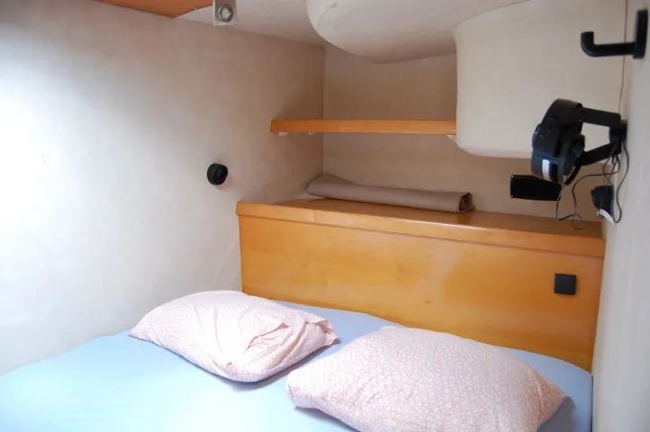 Cabin on Piropo Primero, a Fountaine Pajot Belize 43 catamaran at es Jonquet, Spain
