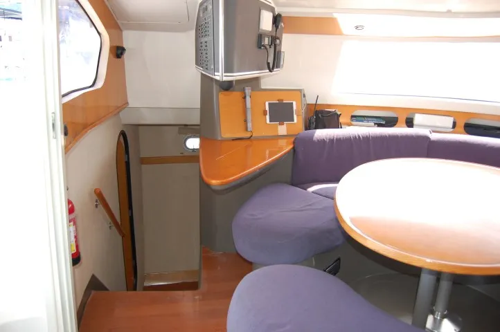 Salon of Piropo Primero, a Fountaine Pajot Belize 43 catamaran at es Jonquet, Spain