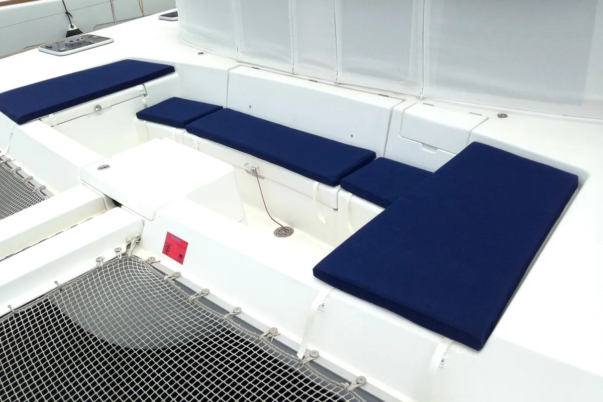 Salon of Georgina, a Lagoon 440 catamaran at Athens, Greece