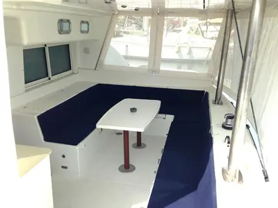 Cabin on Georgina, a Lagoon 440 catamaran at Athens, Greece