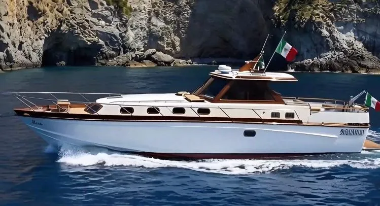 Micus, a Zarcos 40 motorboat at San Vito Lo Capo, Italy