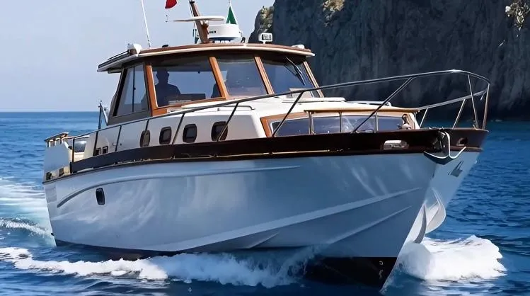 Micus, a Zarcos 40 motorboat at San Vito Lo Capo, Italy