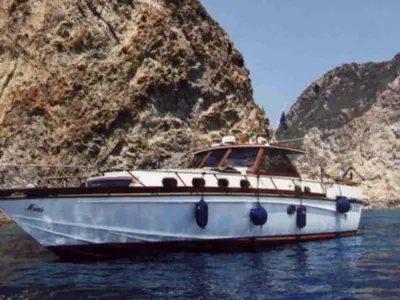 Micus, a Zarcos 40 motorboat at San Vito Lo Capo, Italy