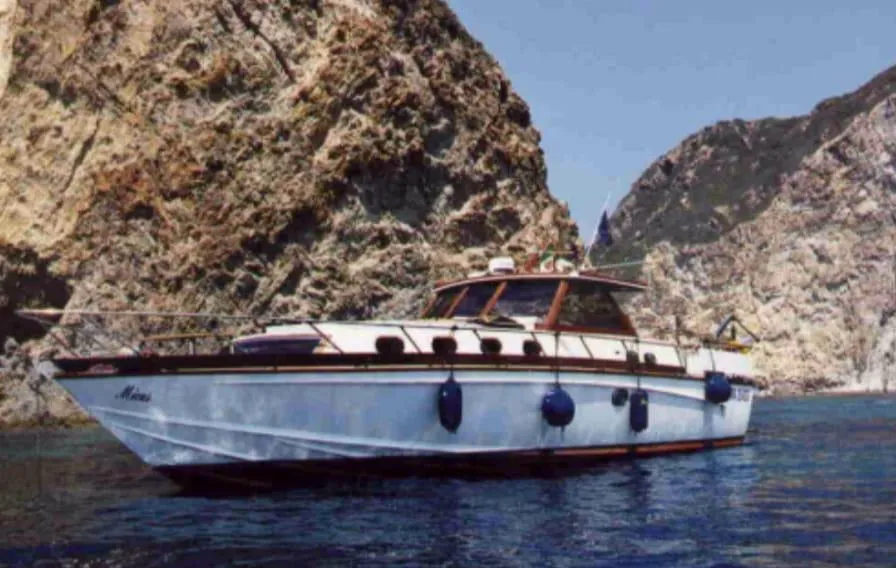 Micus, a Zarcos 40 motorboat at San Vito Lo Capo, Italy