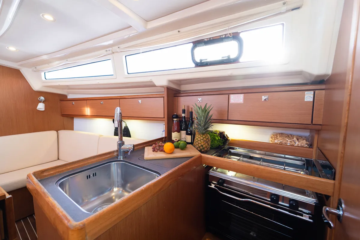 Galley of Cleopatra, a Bavaria Cruiser 33 sailboat at Grad Šibenik, Croatia