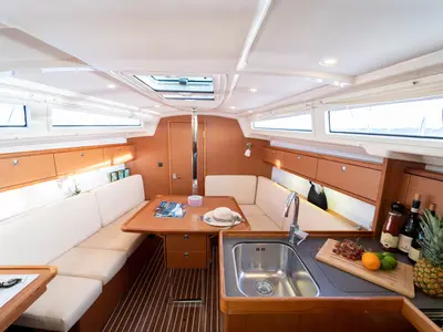 Galley of Cleopatra, a Bavaria Cruiser 33 sailboat at Grad Šibenik, Croatia