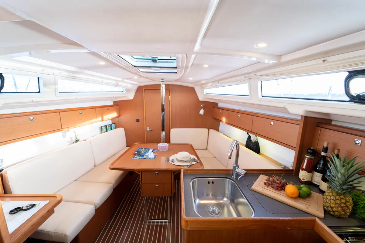 Galley of Cleopatra, a Bavaria Cruiser 33 sailboat at Grad Šibenik, Croatia
