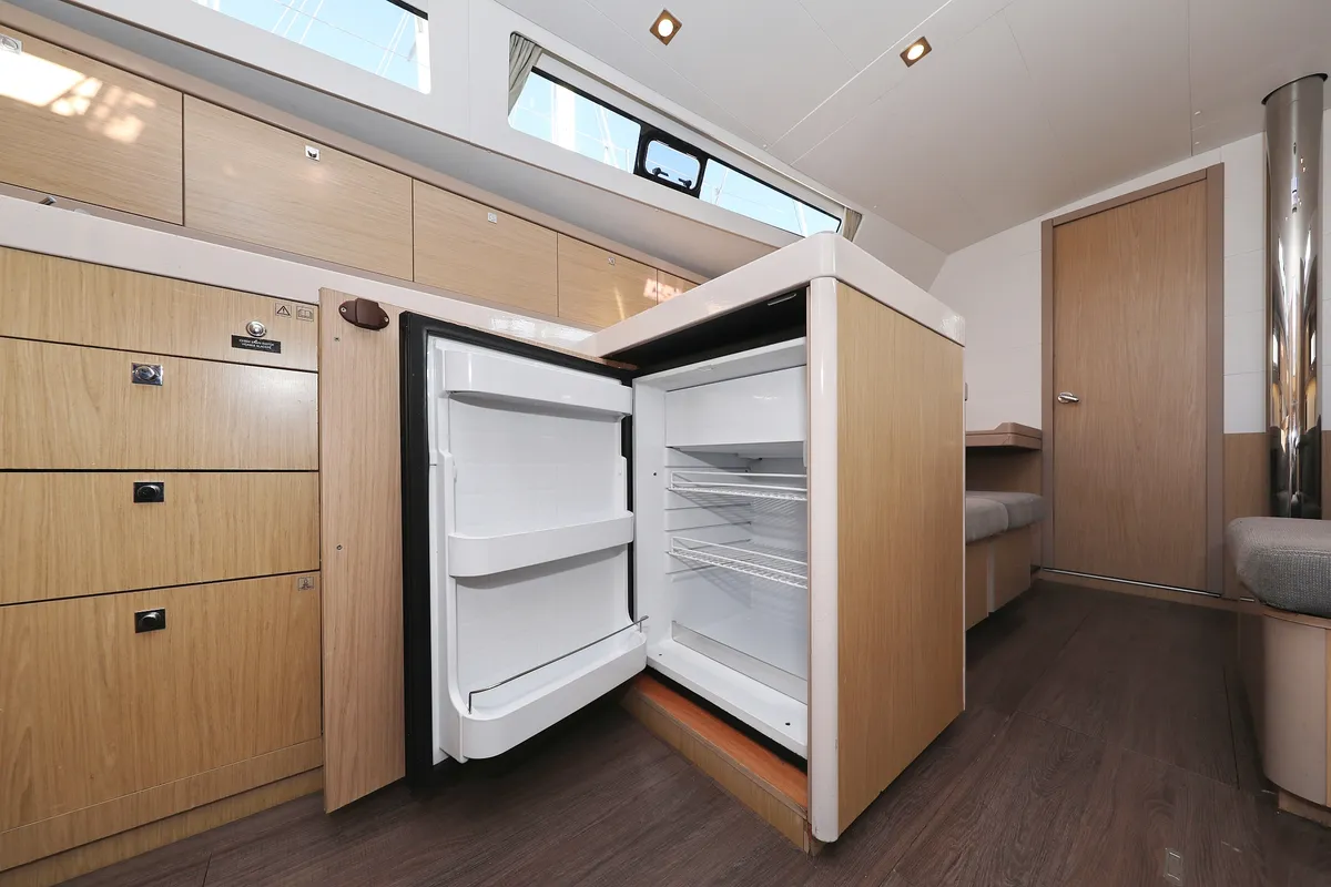 Galley of Barbarella, a Beneteau Oceanis 45 sailboat at Trogir, Croatia