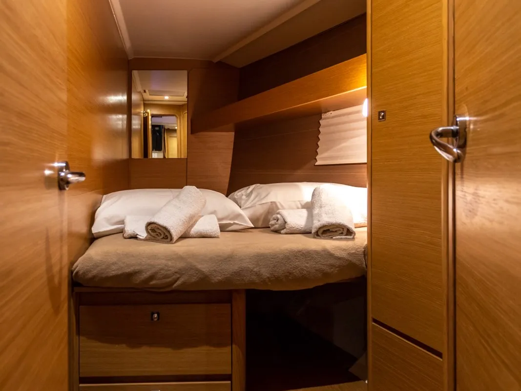 Cabin on Silia, a Dufour 460 sailboat at Municipal Unit of Lefkada, Greece