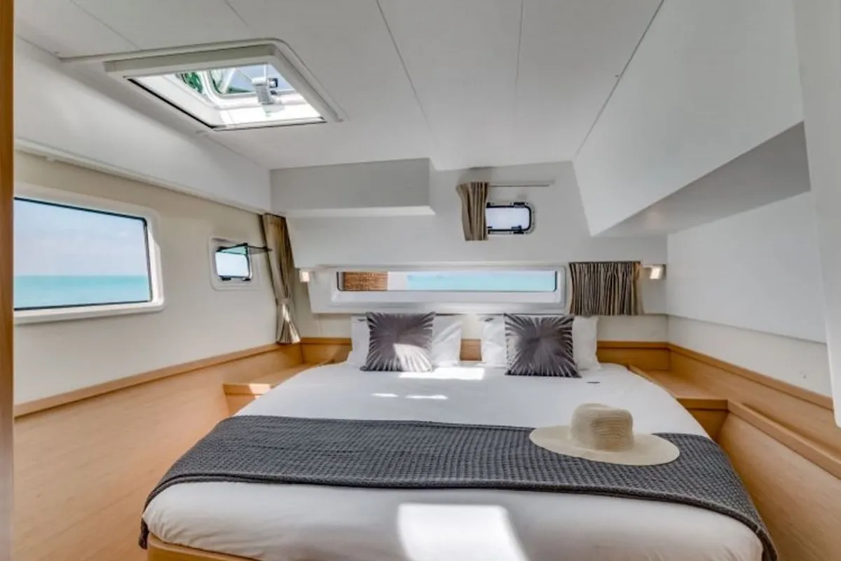 Cabin on Meraki, a Lagoon 42 catamaran at Fethiye, Turkey