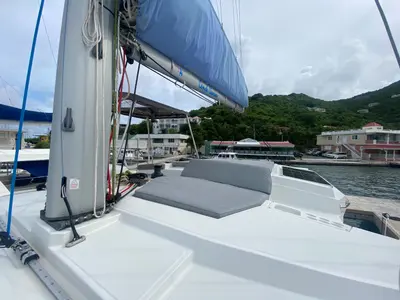 Deck of Bali 4.2, a catamaran at Road Town, British Virgin Islands