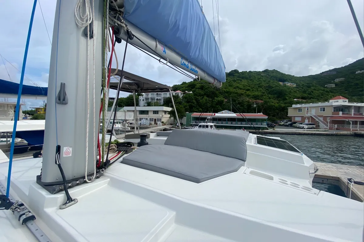 Deck of Bali 4.2, a catamaran at Road Town, British Virgin Islands