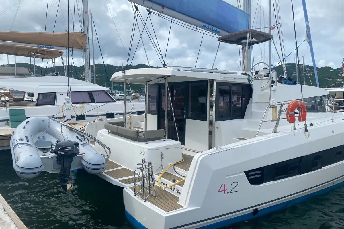 Exterior view of Bali 4.2, a catamaran at Road Town, British Virgin Islands