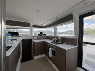 Galley of Bali 4.2, a catamaran at Road Town, British Virgin Islands