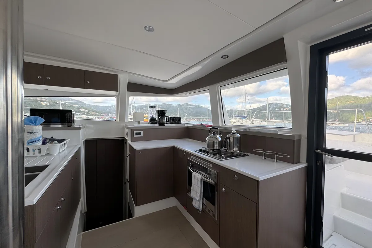 Galley of Bali 4.2, a catamaran at Road Town, British Virgin Islands