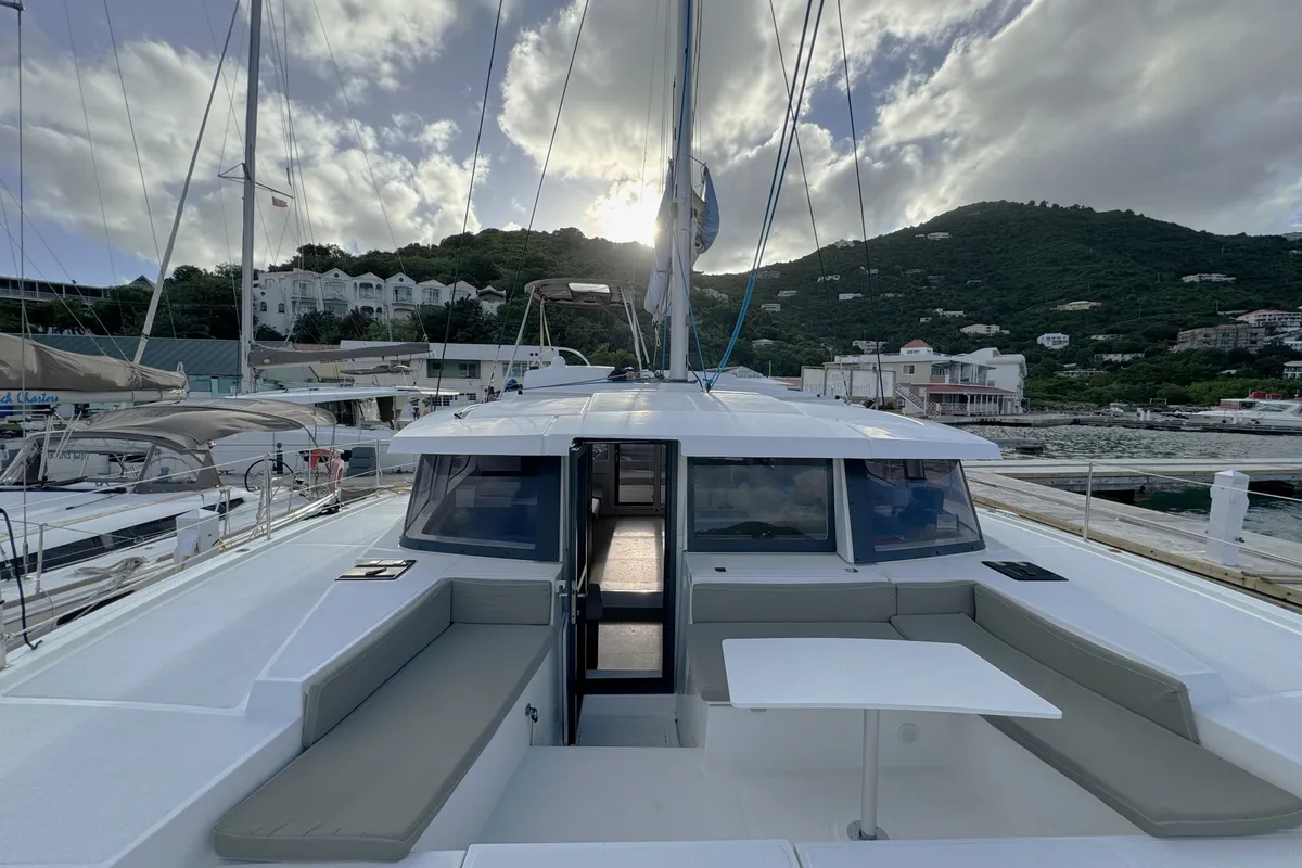 Deck of Bali 4.2, a catamaran at Road Town, British Virgin Islands