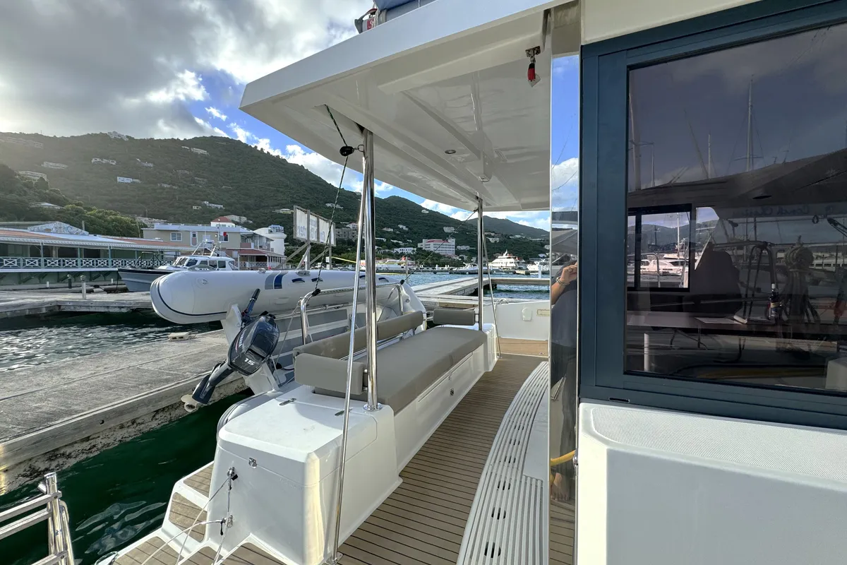 Deck of Bali 4.2, a catamaran at Road Town, British Virgin Islands