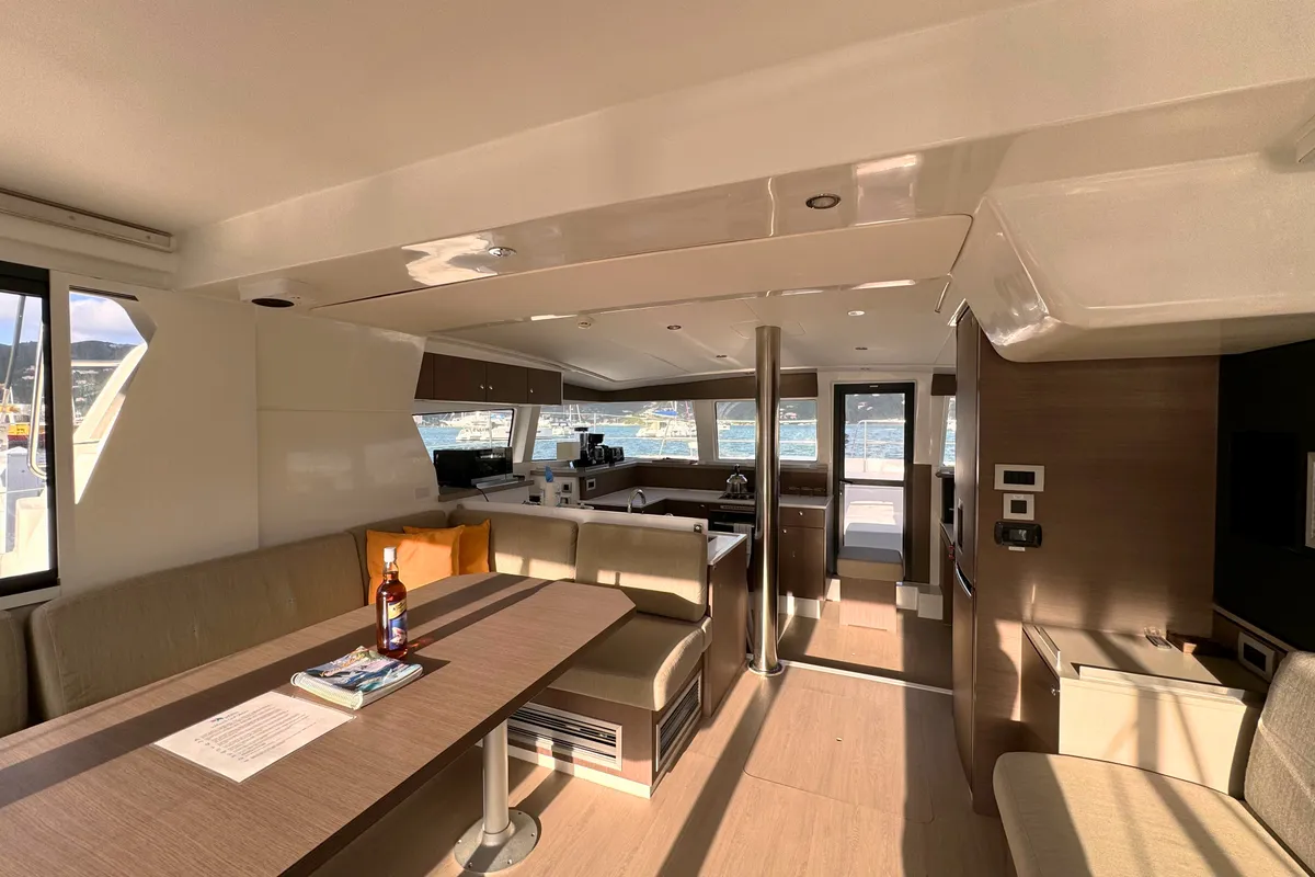 Salon of Bali 4.2, a catamaran at Road Town, British Virgin Islands