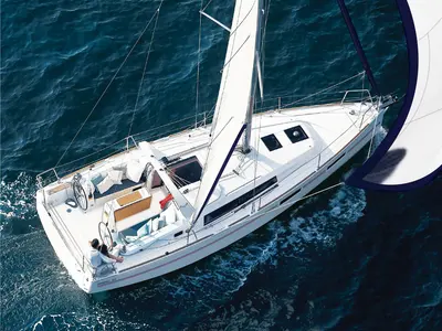 Exterior view of Oceanis 35.1 Club, a Gulet Moorings 352 sailboat at Cannigione, Italy