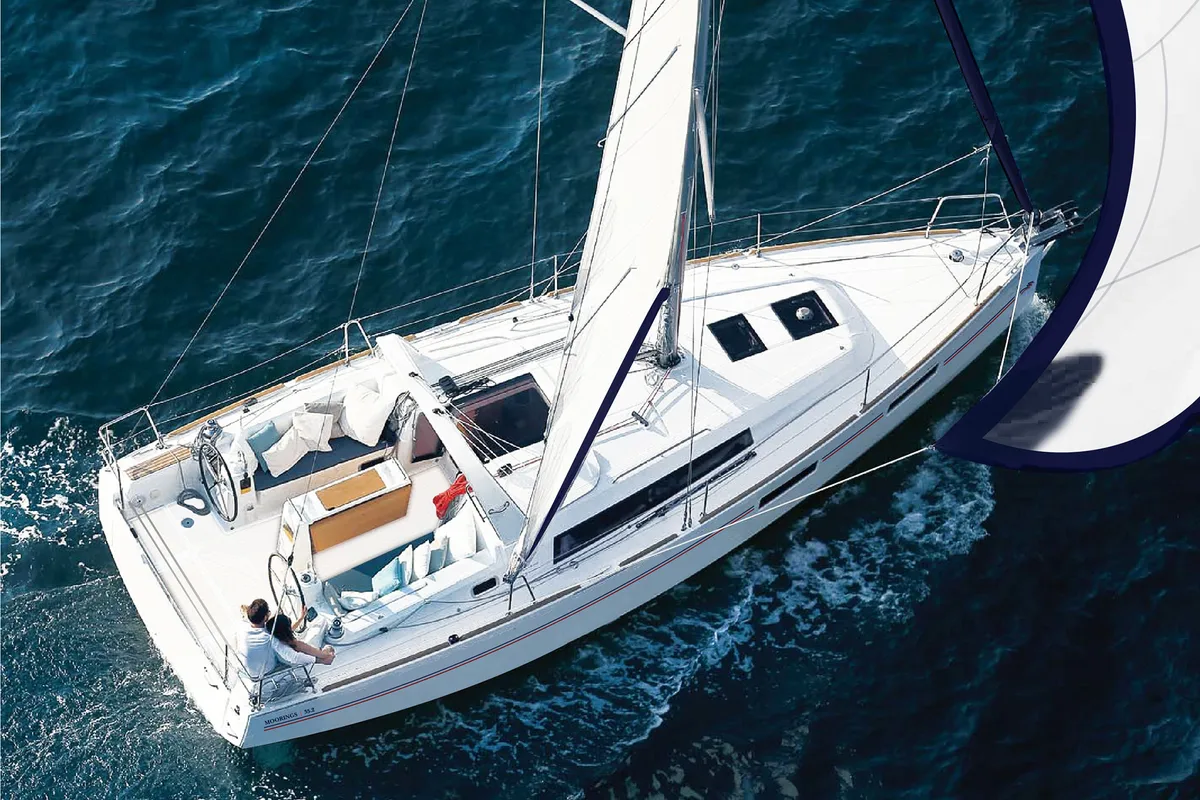 Exterior view of Oceanis 35.1 Club, a Gulet Moorings 352 sailboat at Cannigione, Italy