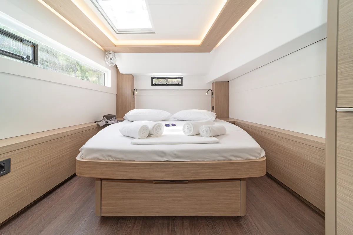 Cabin on First Care, a Lagoon 46 catamaran at Skradin, Croatia