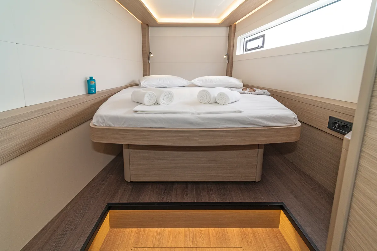 Cabin on First Care, a Lagoon 46 catamaran at Skradin, Croatia