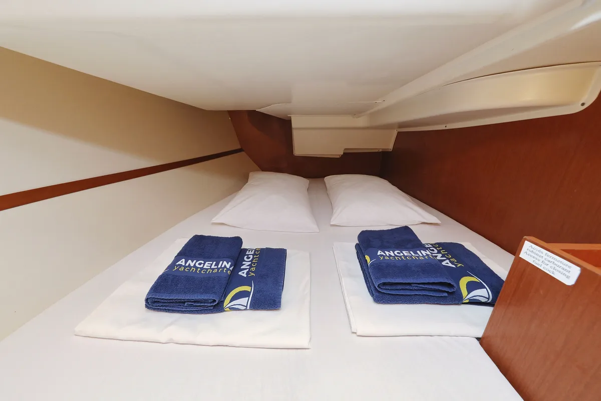 Cabin on Caprice, a Beneteau Oceanis 34 sailboat at Grad Vodice, Croatia