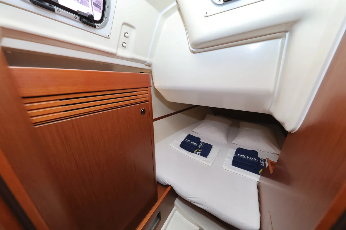 Cabin on Caprice, a Beneteau Oceanis 34 sailboat at Grad Vodice, Croatia