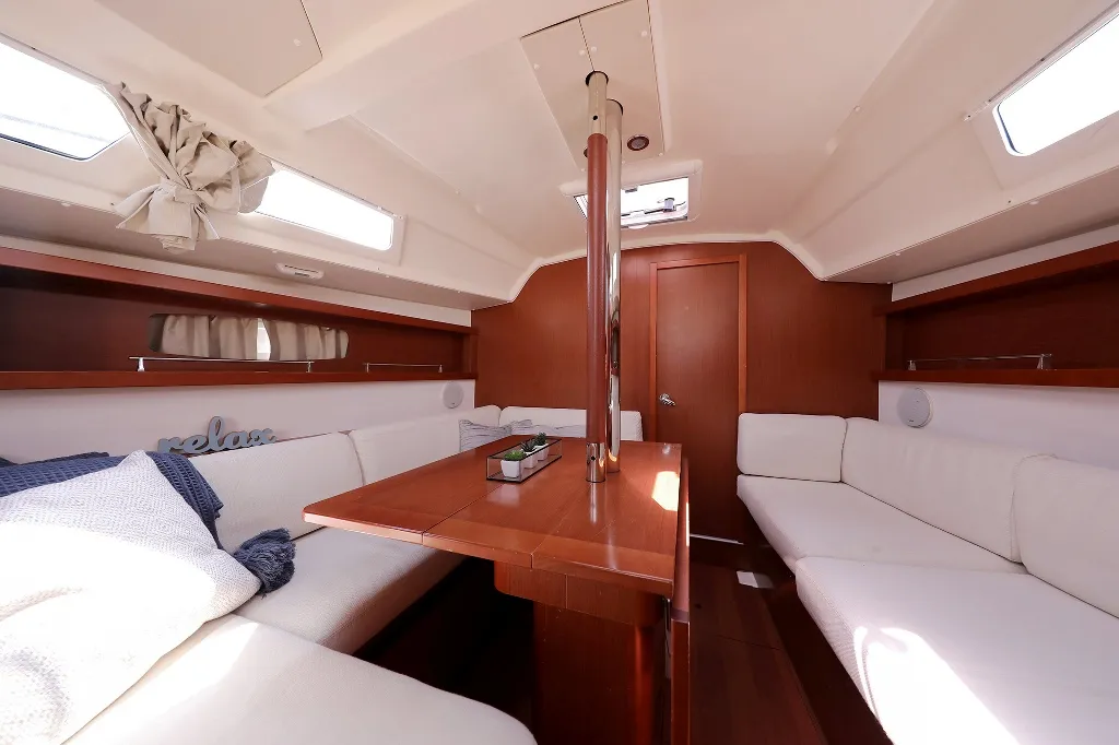 Salon of Caprice, a Beneteau Oceanis 34 sailboat at Grad Vodice, Croatia