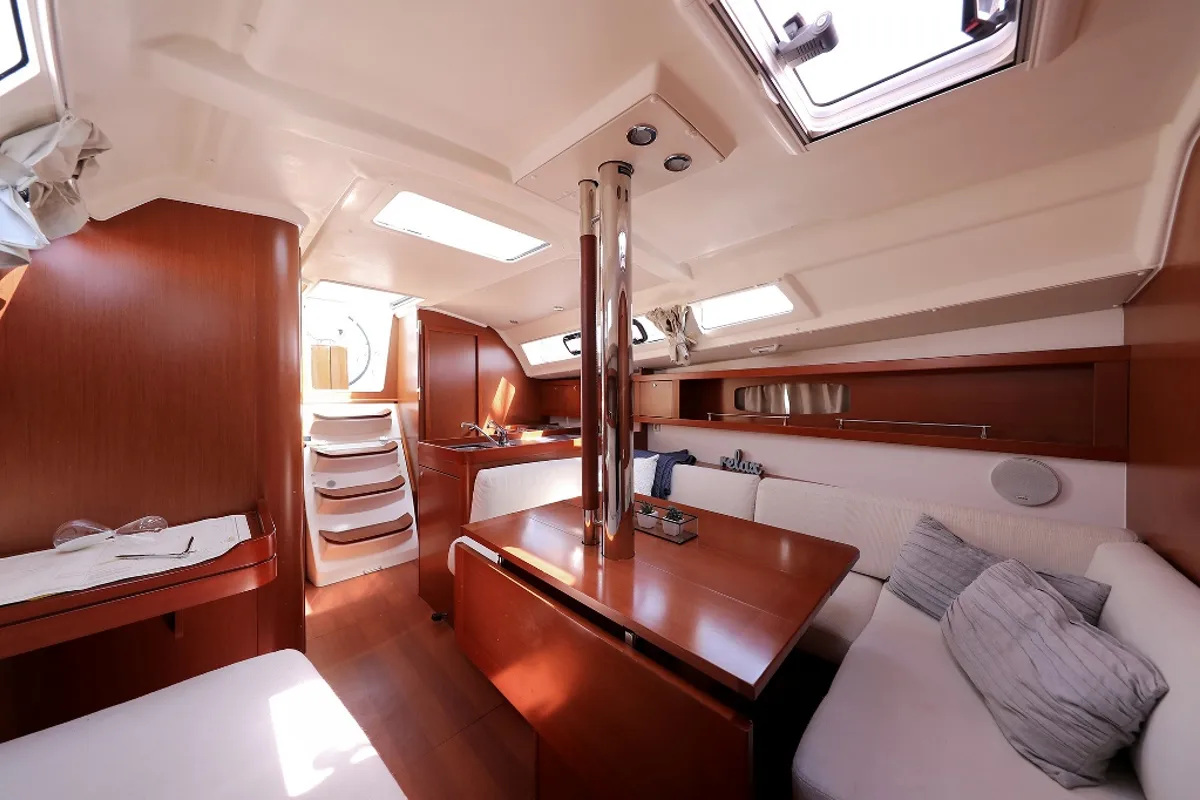 Salon of Caprice, a Beneteau Oceanis 34 sailboat at Grad Vodice, Croatia