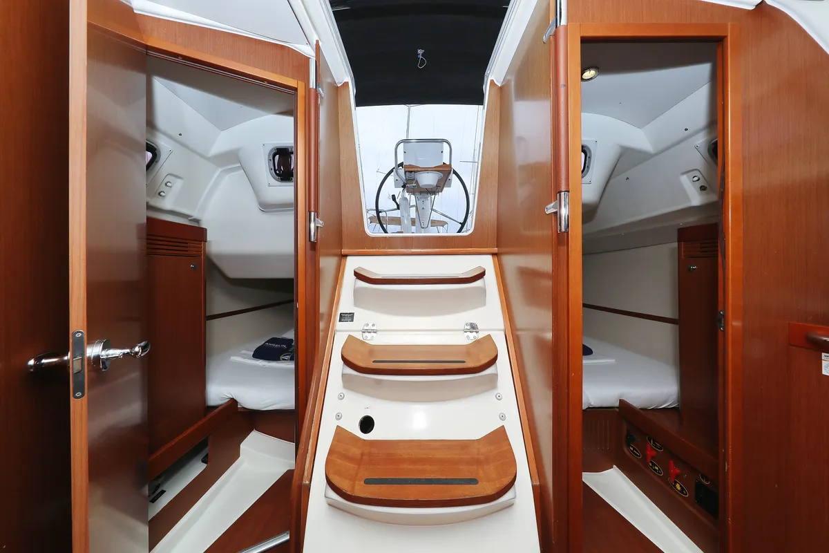 Salon of Caprice, a Beneteau Oceanis 34 sailboat at Grad Vodice, Croatia